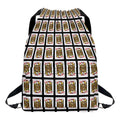 Jack Of Diamonds Pattern Print Drawstring Backpack