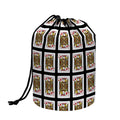 Jack Of Diamonds Pattern Print Drawstring Makeup Bag