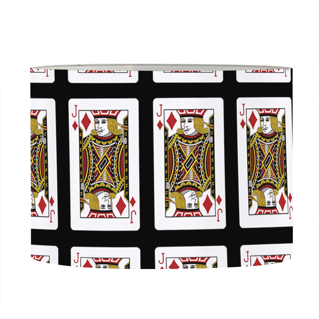 Jack Of Diamonds Pattern Print Drum Lamp Shade