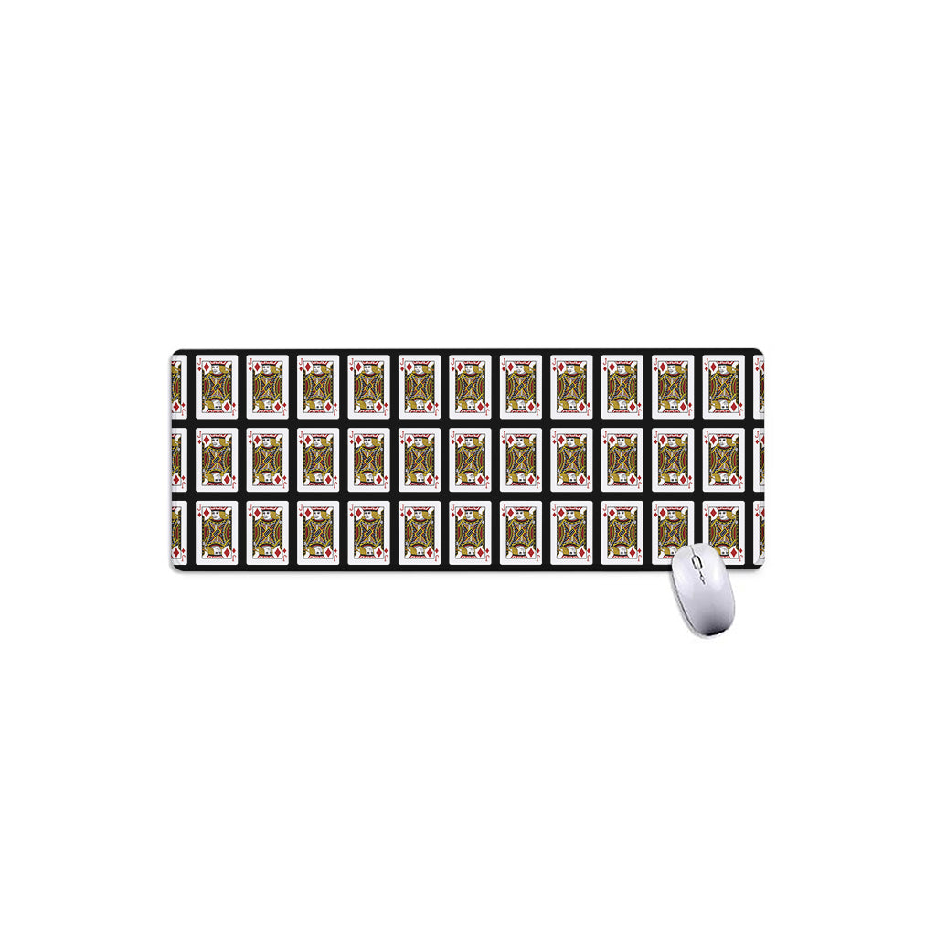 Jack Of Diamonds Pattern Print Extended Mouse Pad