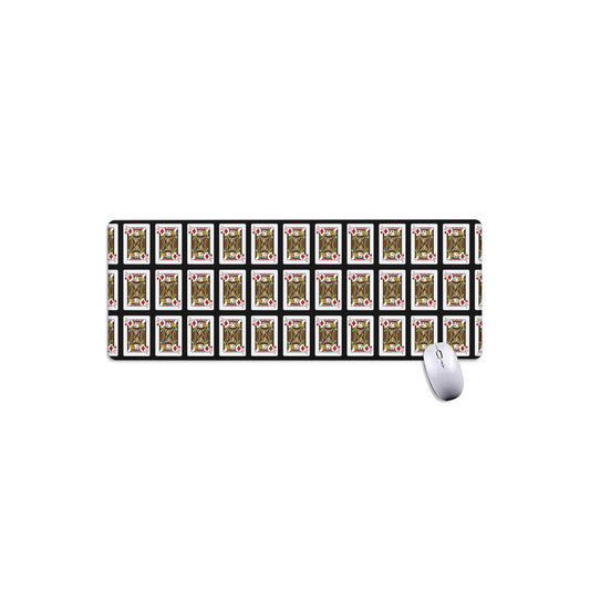 Jack Of Diamonds Pattern Print Extended Mouse Pad