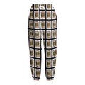 Jack Of Diamonds Pattern Print Fleece Lined Knit Pants