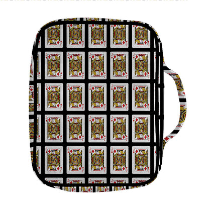 Jack Of Diamonds Pattern Print Front Pocket Bible Bag