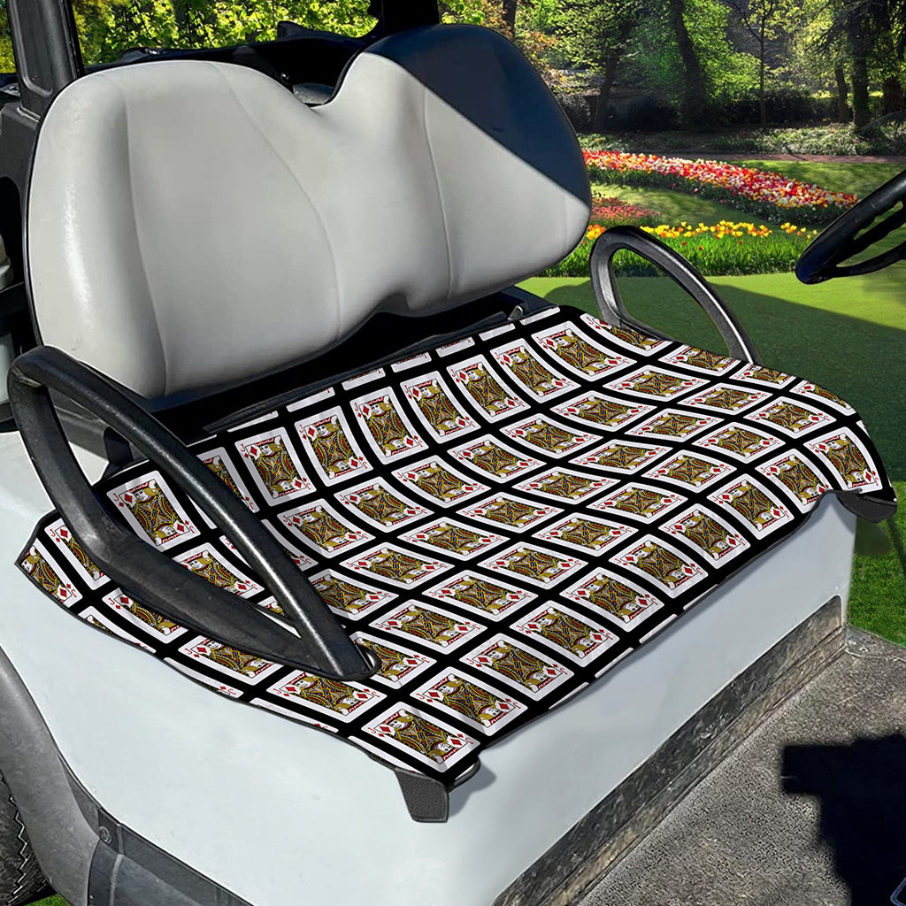 Jack Of Diamonds Pattern Print Golf Cart Seat Cover
