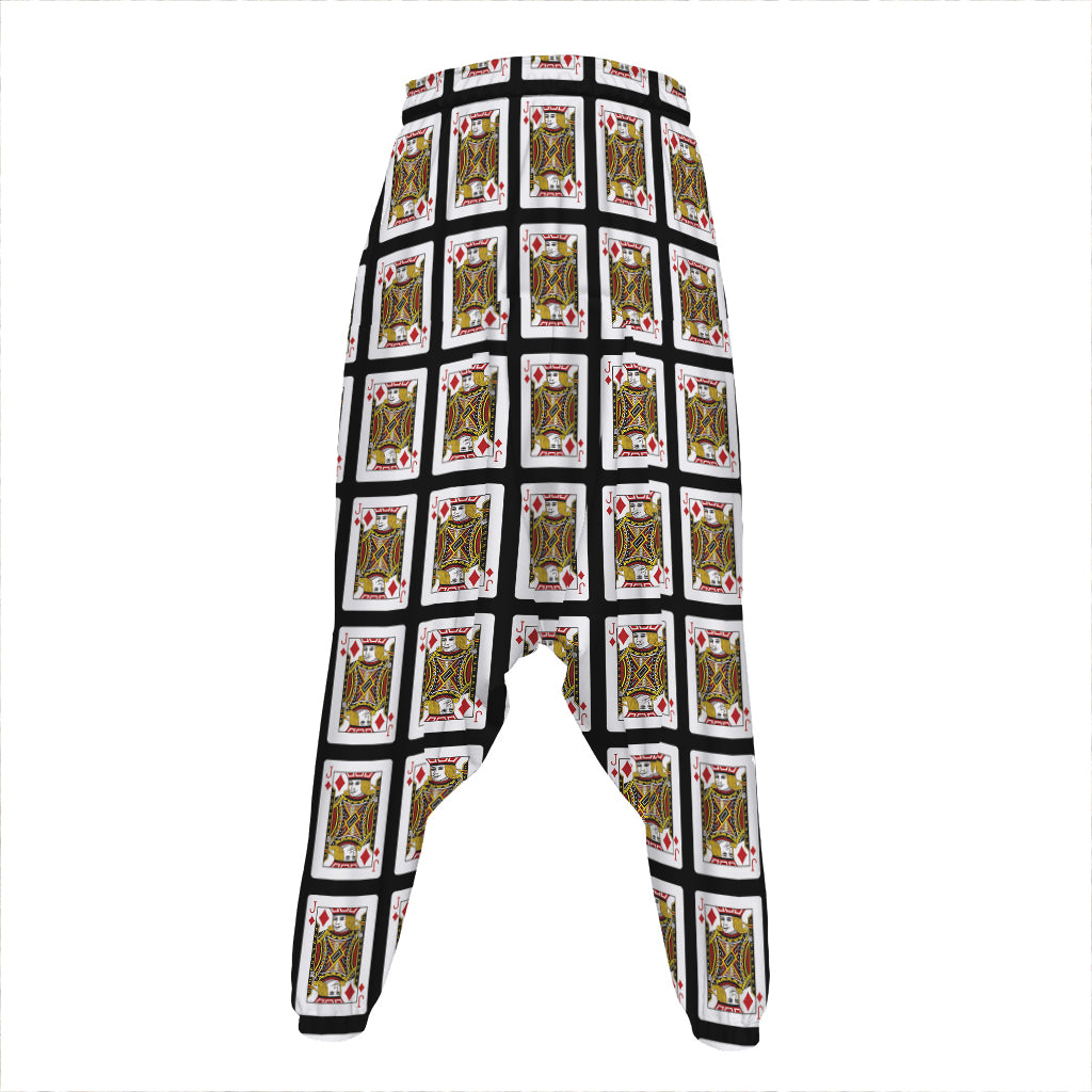 Jack Of Diamonds Pattern Print Hammer Pants