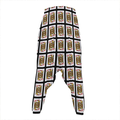 Jack Of Diamonds Pattern Print Hammer Pants