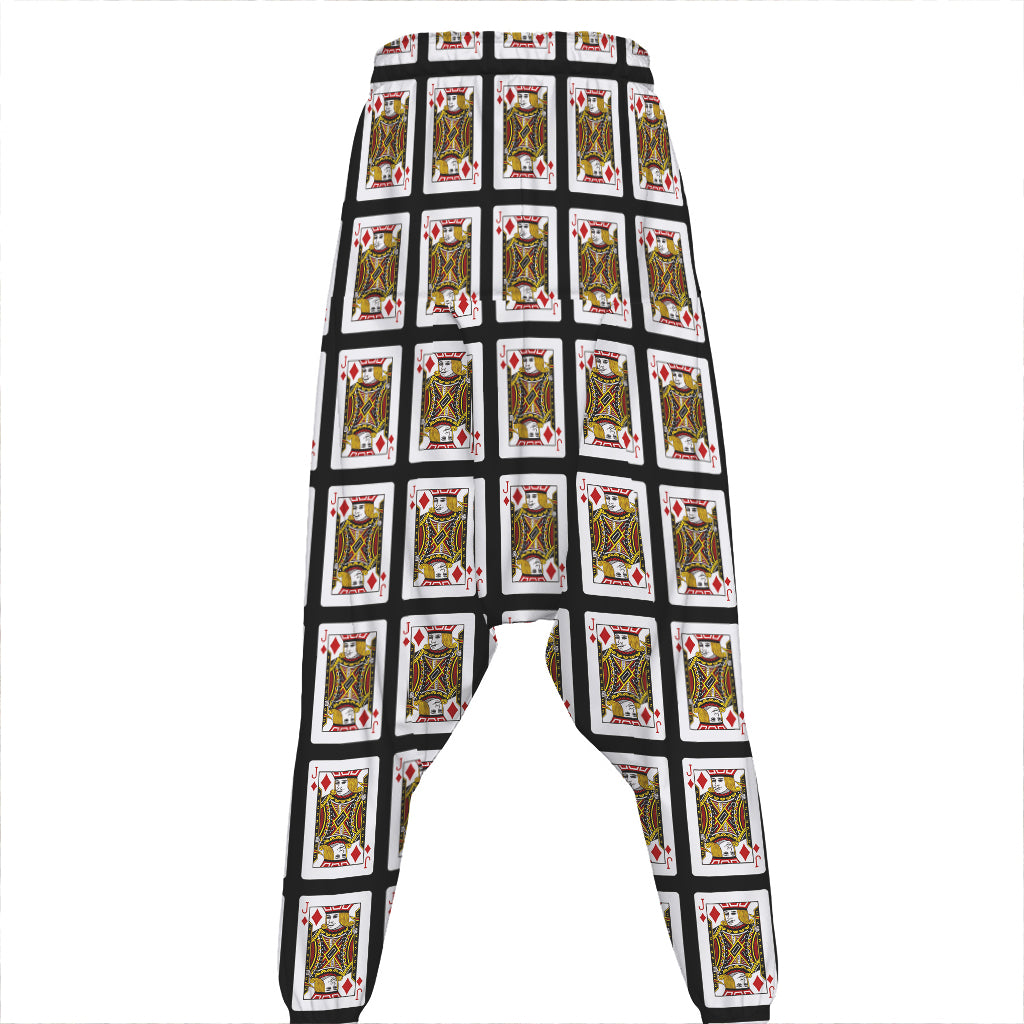Jack Of Diamonds Pattern Print Hammer Pants