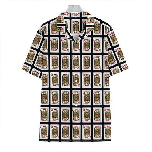 Jack Of Diamonds Pattern Print Hawaiian Shirt