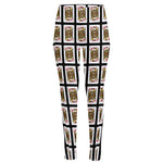 Jack Of Diamonds Pattern Print High-Waisted Pocket Leggings