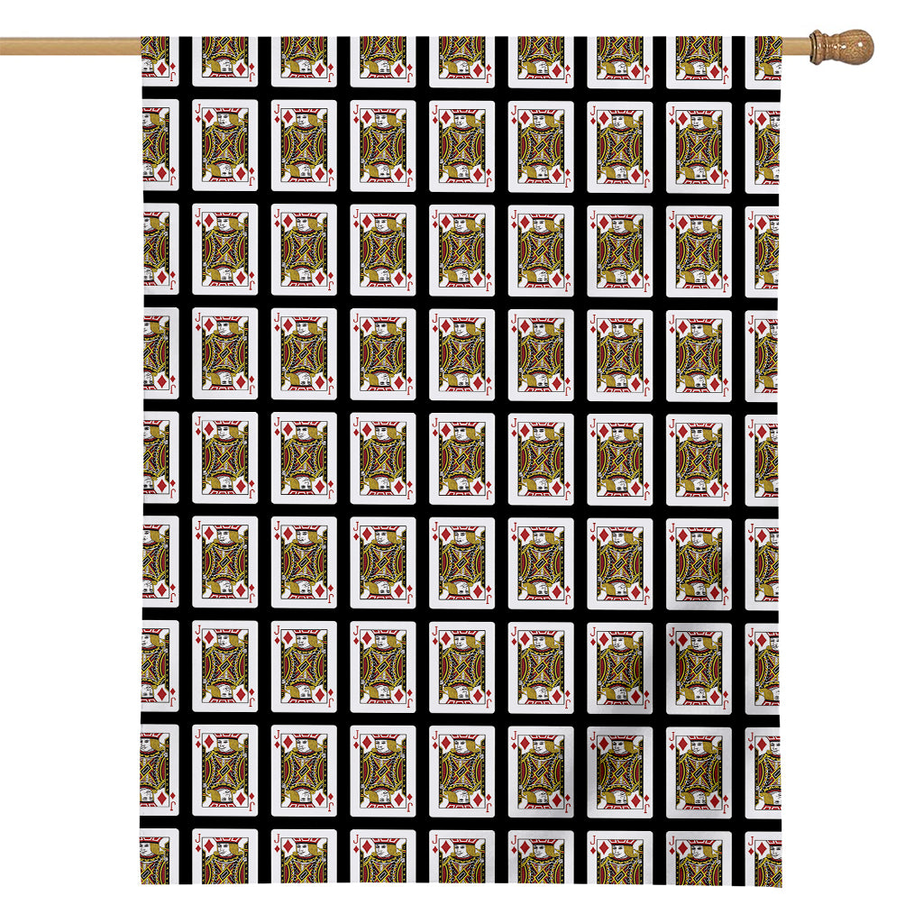 Jack Of Diamonds Pattern Print House Flag