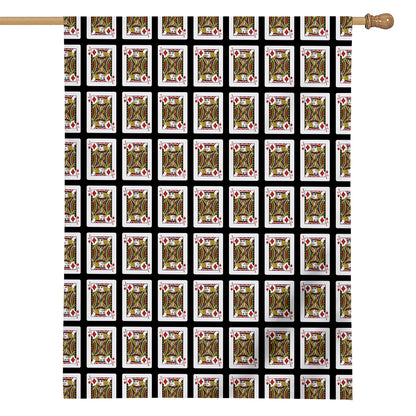 Jack Of Diamonds Pattern Print House Flag