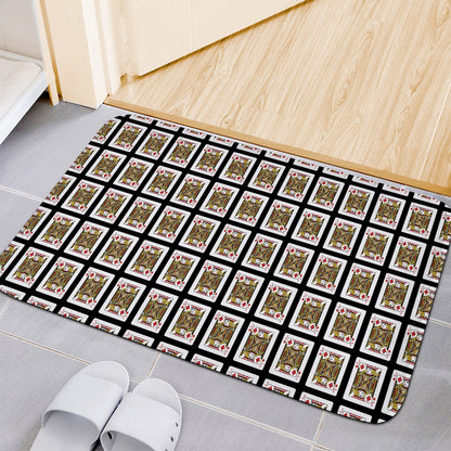 Jack Of Diamonds Pattern Print Indoor Door Mat