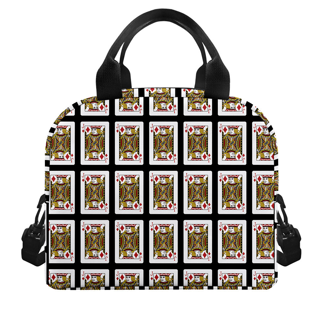 Jack Of Diamonds Pattern Print Insulated Lunch Bag