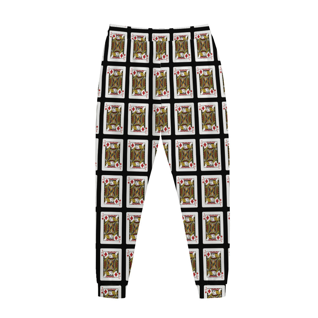 Jack Of Diamonds Pattern Print Jogger Pants
