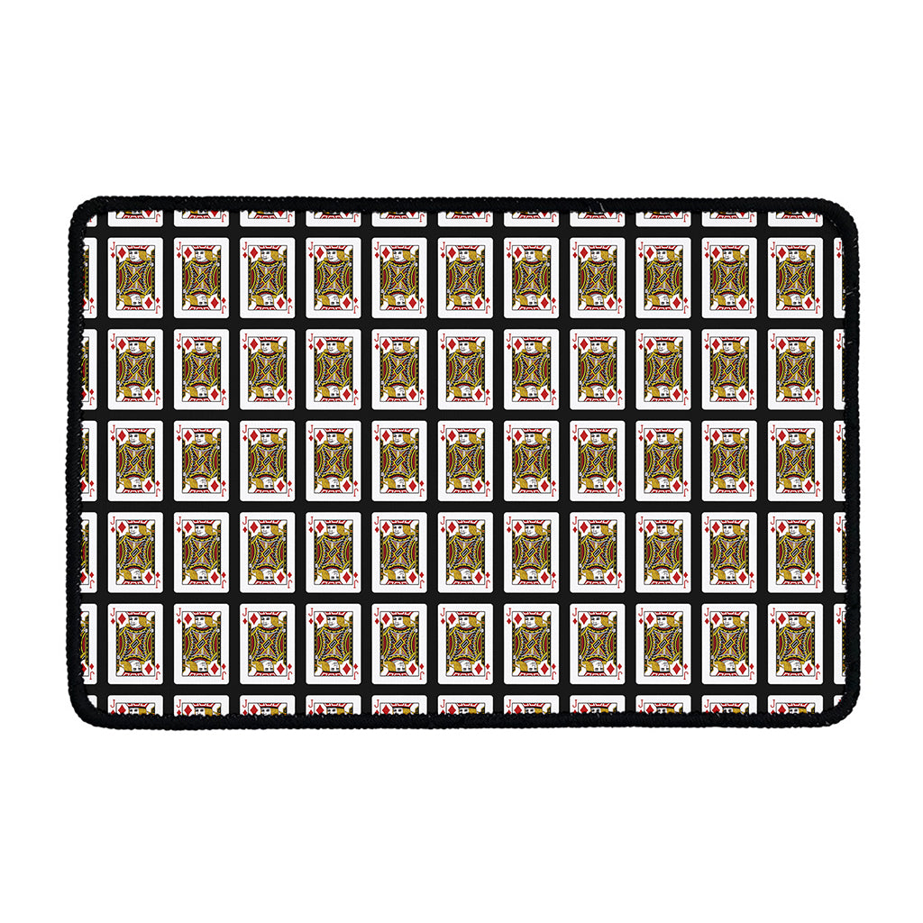 Jack Of Diamonds Pattern Print Kitchen Mat