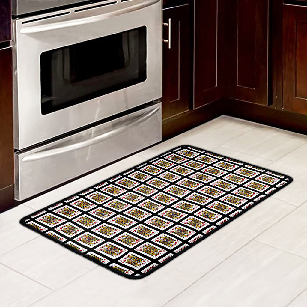Jack Of Diamonds Pattern Print Kitchen Mat