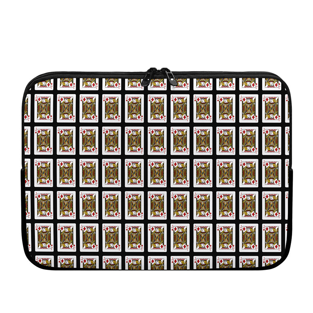 Jack Of Diamonds Pattern Print Laptop Sleeve