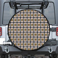Jack Of Diamonds Pattern Print Leather Spare Tire Cover