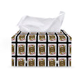 Jack Of Diamonds Pattern Print Leather Tissue Box Cover
