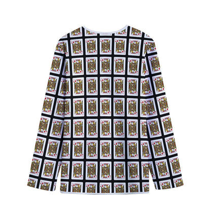 Jack Of Diamonds Pattern Print Long Sleeve Short Coat
