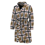 Jack Of Diamonds Pattern Print Men's Bathrobe