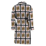 Jack Of Diamonds Pattern Print Men's Bathrobe