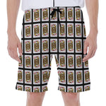 Jack Of Diamonds Pattern Print Men's Beach Shorts