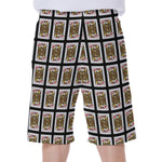 Jack Of Diamonds Pattern Print Men's Beach Shorts