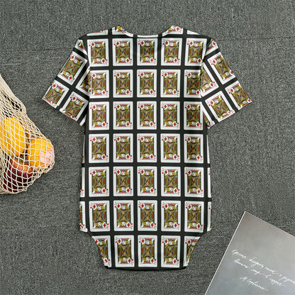 Jack Of Diamonds Pattern Print Men's Bodysuit