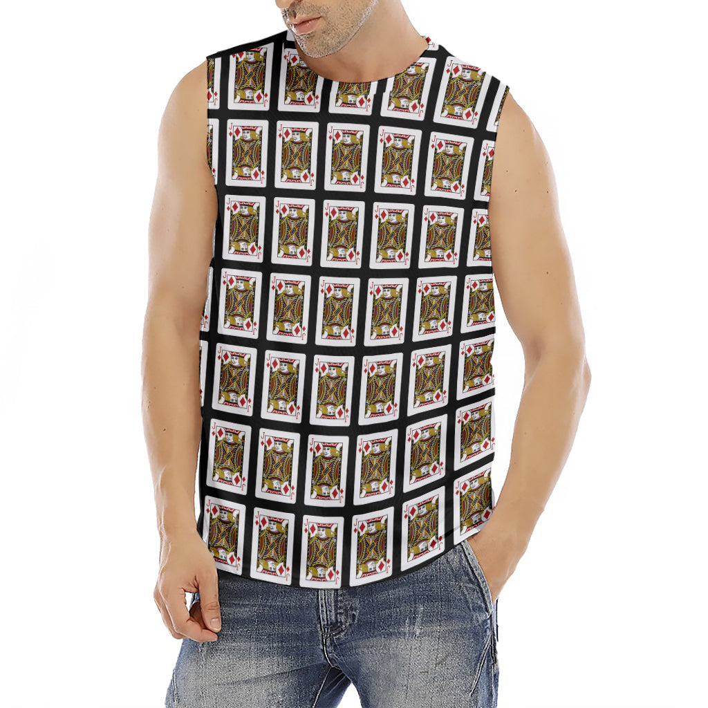 Jack Of Diamonds Pattern Print Men's Fitness Tank Top