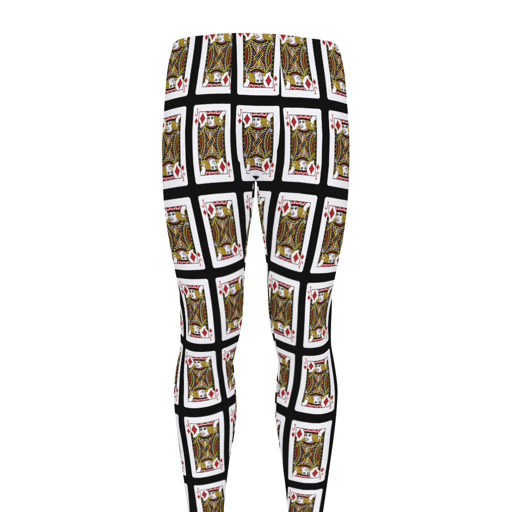 Jack Of Diamonds Pattern Print Men's leggings