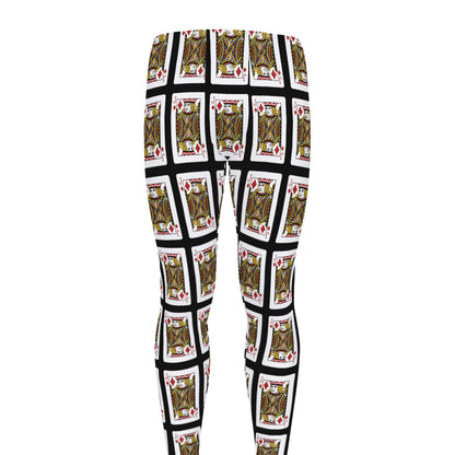 Jack Of Diamonds Pattern Print Men's leggings