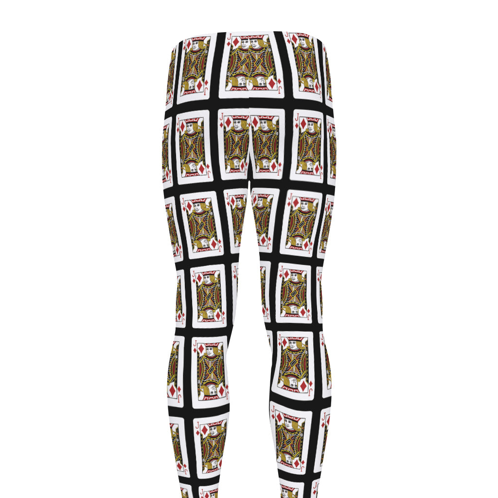 Jack Of Diamonds Pattern Print Men's leggings
