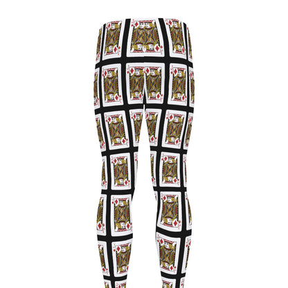 Jack Of Diamonds Pattern Print Men's leggings
