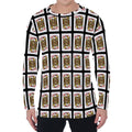 Jack Of Diamonds Pattern Print Men's Long Sleeve T-Shirt