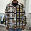 Jack Of Diamonds Pattern Print Men's Shirt Jacket
