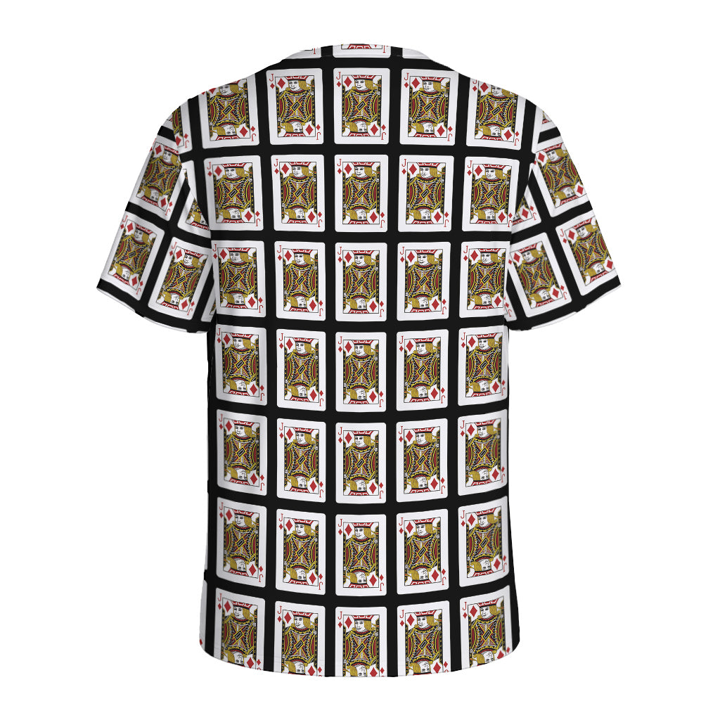 Jack Of Diamonds Pattern Print Men's Sports T-Shirt