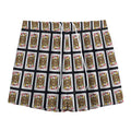 Jack Of Diamonds Pattern Print Mesh Shorts