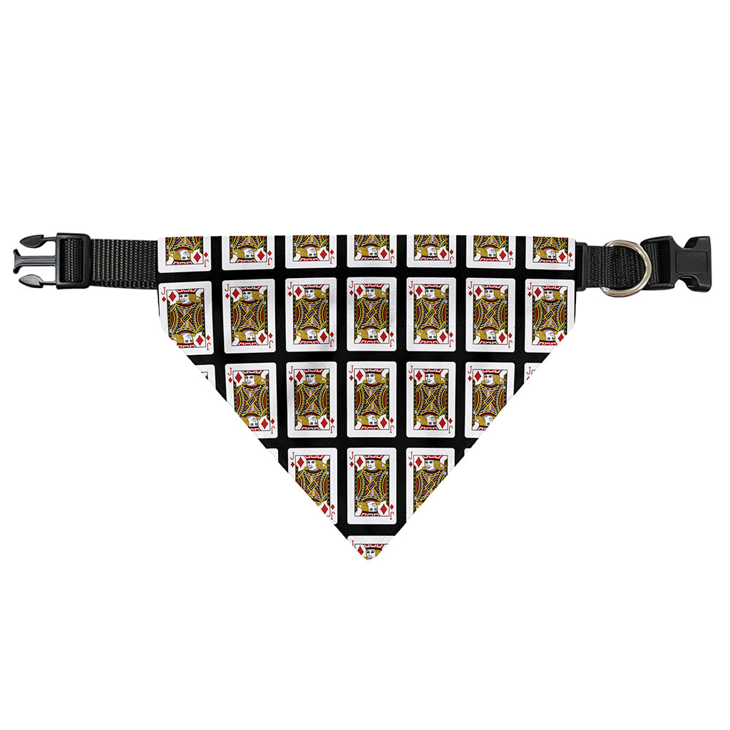 Jack Of Diamonds Pattern Print Over The Collar Dog Bandana