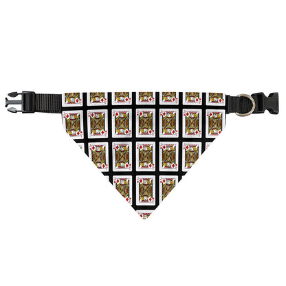 Jack Of Diamonds Pattern Print Over The Collar Dog Bandana
