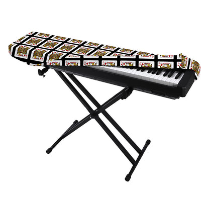 Jack Of Diamonds Pattern Print Piano Keyboard Cover