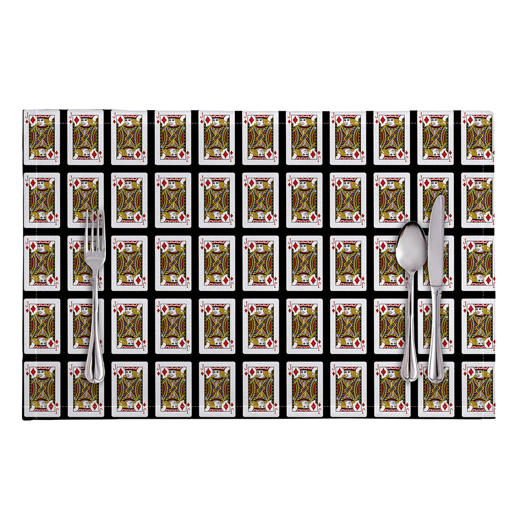 Jack Of Diamonds Pattern Print Placemat