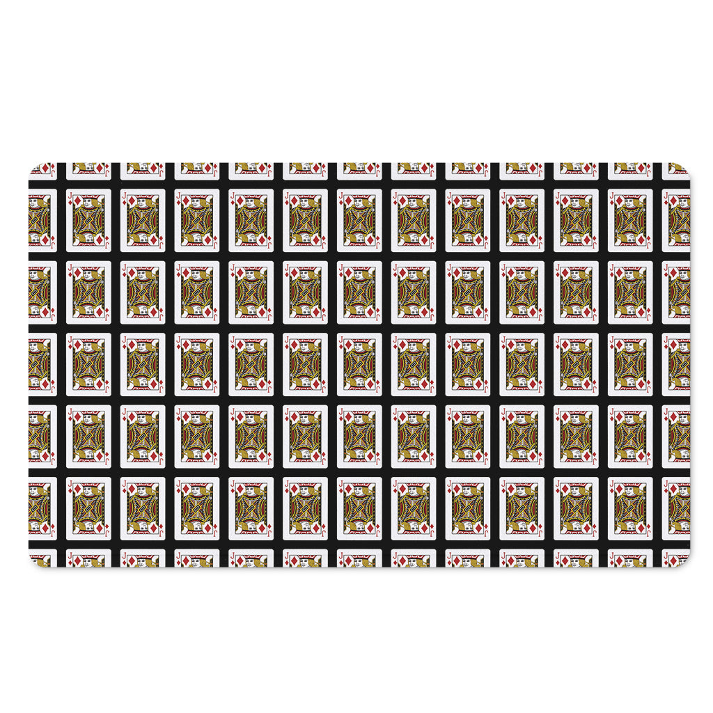 Jack Of Diamonds Pattern Print Polyester Doormat