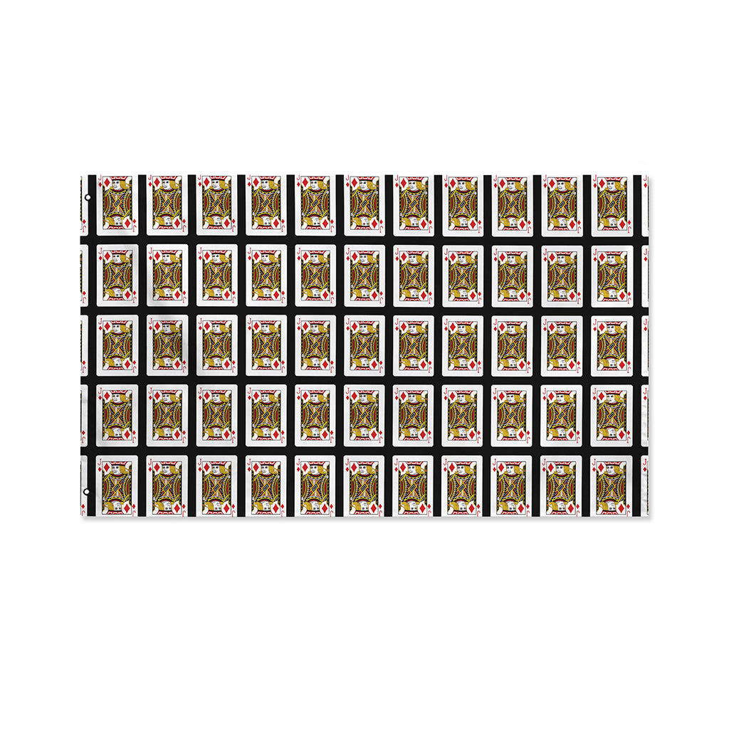 Jack Of Diamonds Pattern Print Polyester Flag