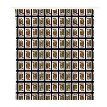 Jack Of Diamonds Pattern Print Polyester Shower Curtain