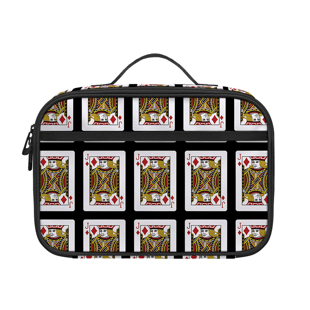 Jack Of Diamonds Pattern Print Portable Lunch Bag
