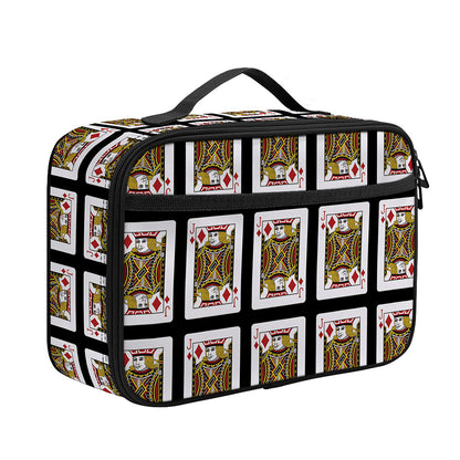 Jack Of Diamonds Pattern Print Portable Lunch Bag