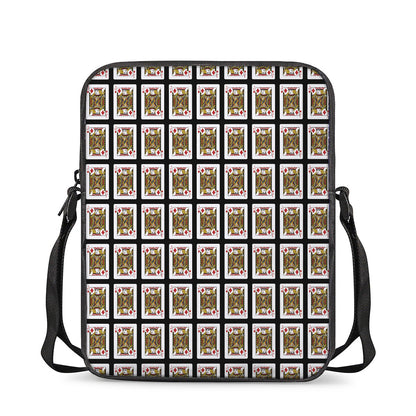 Jack Of Diamonds Pattern Print Rectangular Crossbody Bag