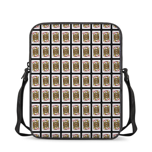 Jack Of Diamonds Pattern Print Rectangular Crossbody Bag