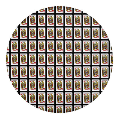 Jack Of Diamonds Pattern Print Round Blanket